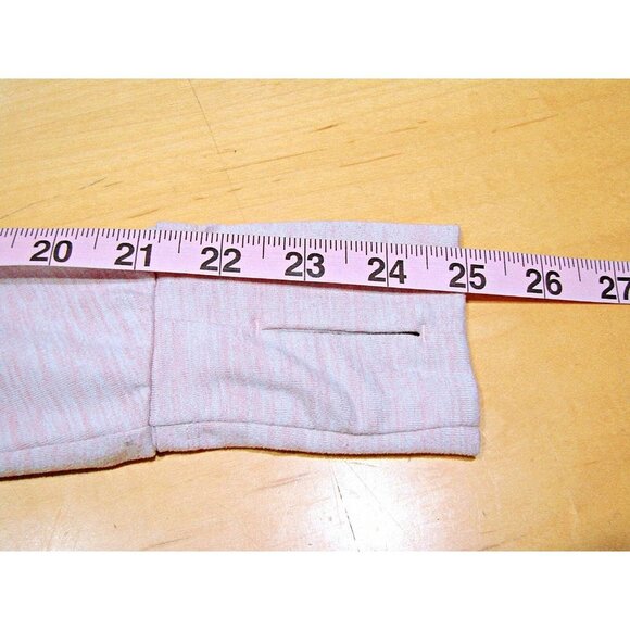 Mondetta Pullover Top Jacket Pink Heather 1/4 Zip Thumb Holes Ruching Size S/M - Picture 7 of 12